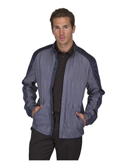 Full Zip Golf Jacket for Men - Lightweight Mens Rain Coat - Water Resistant Windbreaker