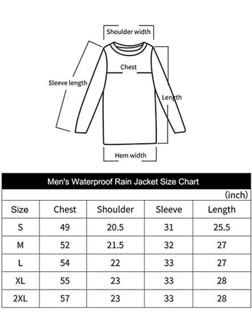 Rain Suit Gear Coat for Men Waterproof Hooded Rainwear Jacket & Trouser