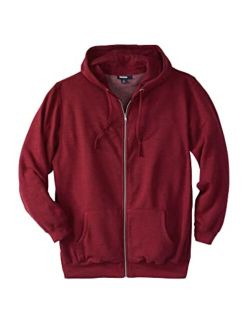 KingSize Men's Big and Tall Fleece Zip-Front Hoodie