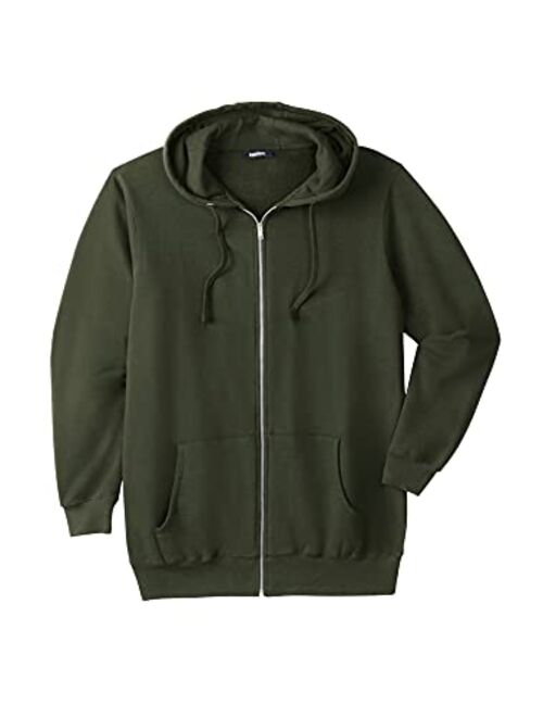 KingSize Men's Big and Tall Fleece Zip-Front Hoodie