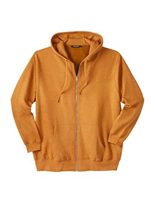 KingSize Men's Big and Tall Fleece Zip-Front Hoodie