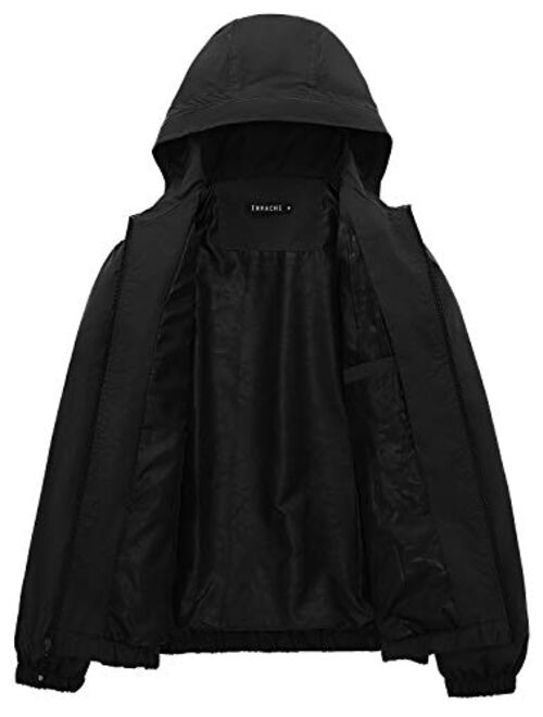 INVACHI Mens Lightweight Waterproof Hooded Rain Jacket