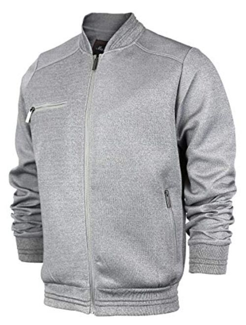 Maximos USA Men's Stylish Lightweight Multi Pocket Mesh Track Bomber Jacket