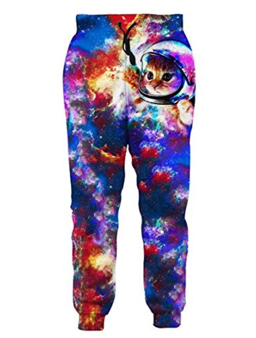 Leapparel Men/Women 3D Joggers Pants Trousers Sport Track Sweatpants Baggy