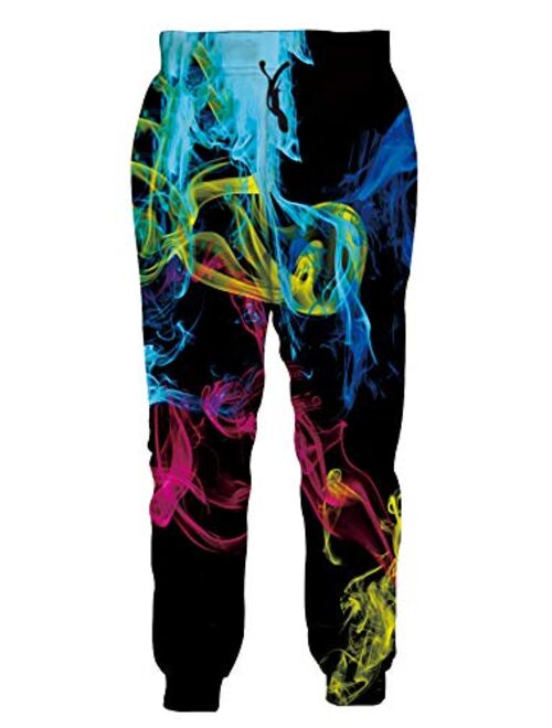 Leapparel Men/Women 3D Joggers Pants Trousers Sport Track Sweatpants Baggy