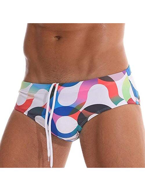 Freeship Deals Mens Swimming Briefs- Adjustable Drawstrings - Comfortable Low Waist Swim Trunks