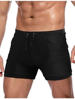 Men's Swimsuit Camo Quick Dry Mens Swimming Shorts Trunks with Pockets