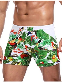 Men's Swimsuit Camo Quick Dry Mens Swimming Shorts Trunks with Pockets