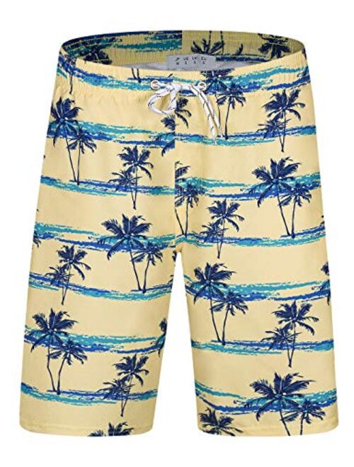 ZHPUAT Men's Swim Trunks Beach Board Shorts Quick Dry Bathing Suits Holiday Shorts