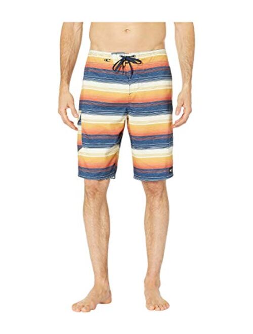 O'Neill Men's 21 Inch Outseam Ultrasuede Swim Boardshort, Turquoise Plaid, 30