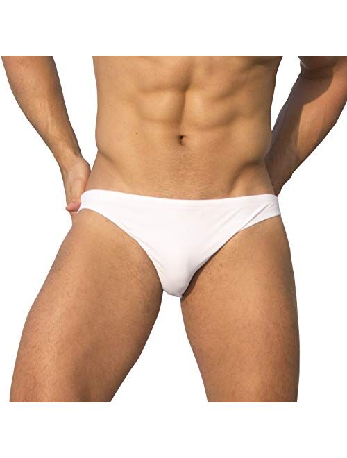 Easejuicy Men's Swimwear Sexy Bikini Solid Siwmming Briefs