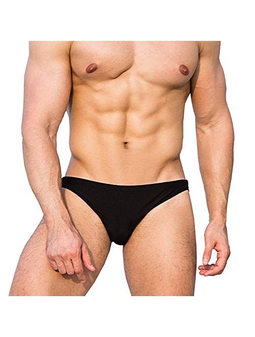 Easejuicy Men's Swimwear Sexy Bikini Solid Siwmming Briefs