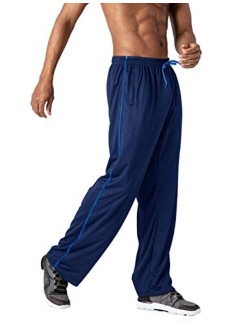 TOTNMC Men's Lightweight Workout Sweatpants Open Bottom Athletic Track Pants for Running,Training