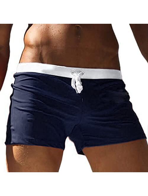 COOFANDY Men's Swim Trunks Quick Dry Beach Boxer Briefs Swimwear Board Shorts with Zipper Pocket