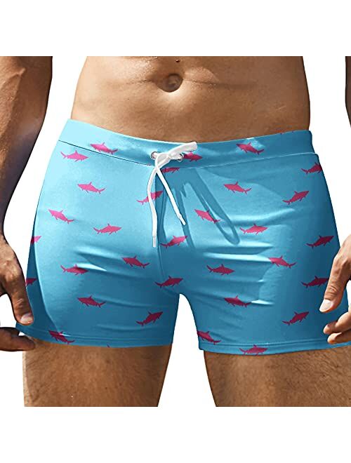 COOFANDY Men's Swim Trunks Quick Dry Beach Boxer Briefs Swimwear Board Shorts with Zipper Pocket