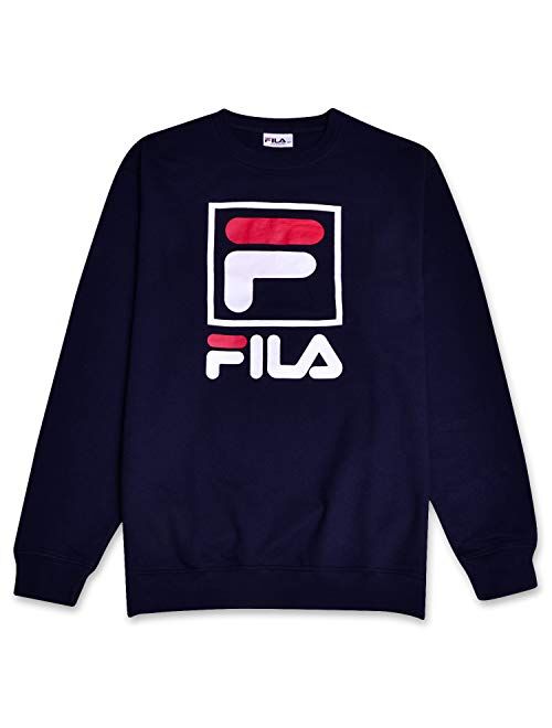 Fila Sweatshirt For Men Big And Tall French Terry Crewneck Sweatshirt FILA Logo