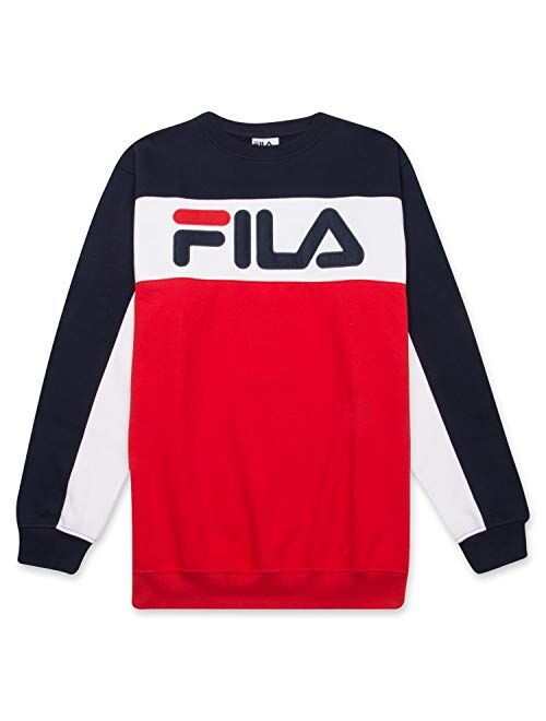 Fila Sweatshirt For Men Big And Tall French Terry Crewneck Sweatshirt FILA Logo