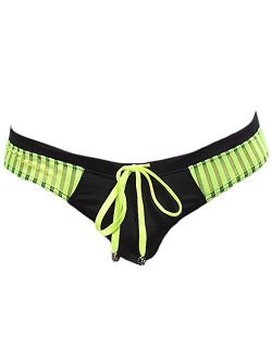 sandbank Men's Sexy Low Rise Mesh Thong Swim Briefs