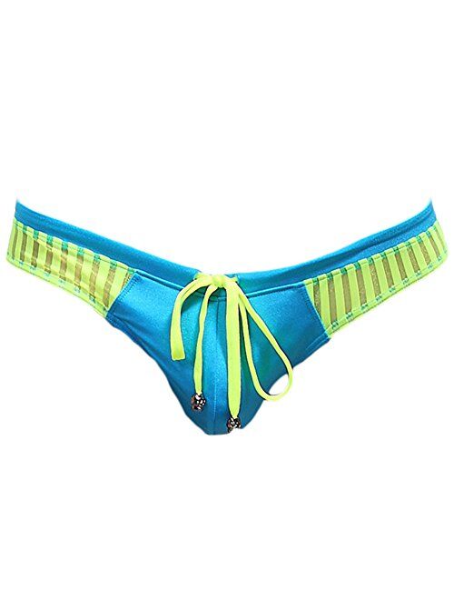 sandbank Men's Sexy Low Rise Mesh Thong Swim Briefs