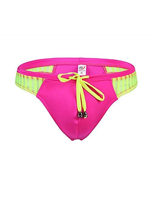 sandbank Men's Sexy Low Rise Mesh Thong Swim Briefs