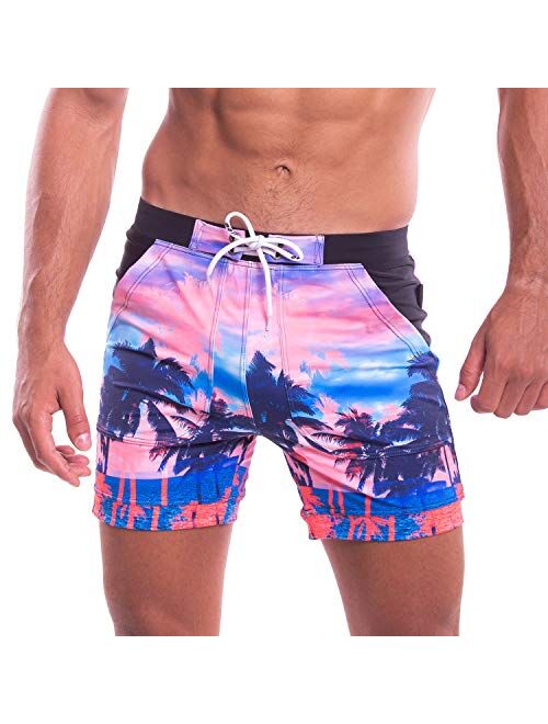 Taddlee Swimwear Men's Swimsuits Swim Boxer Briefs Square Cut Surf Bathing Suits