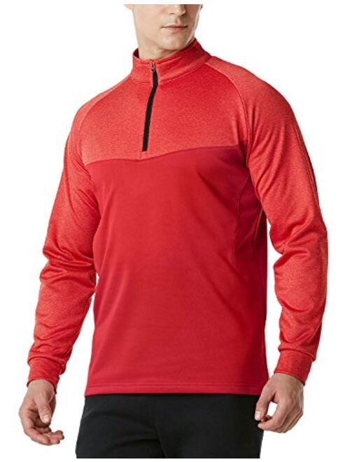 TSLA Men's Winterwear Sporty Slim Fit 1/4 Zip Fleece Lining Sweatshirt