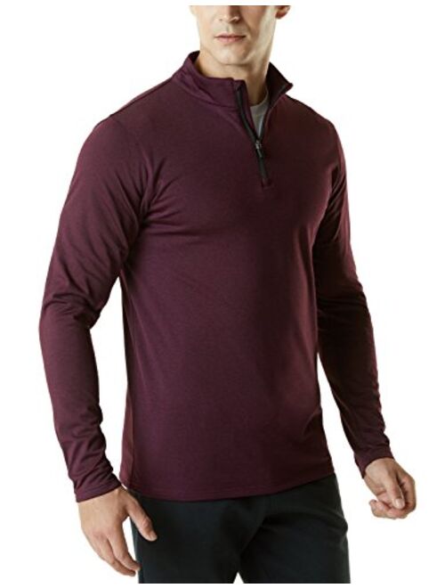 TSLA Men's Winterwear Sporty Slim Fit 1/4 Zip Fleece Lining Sweatshirt