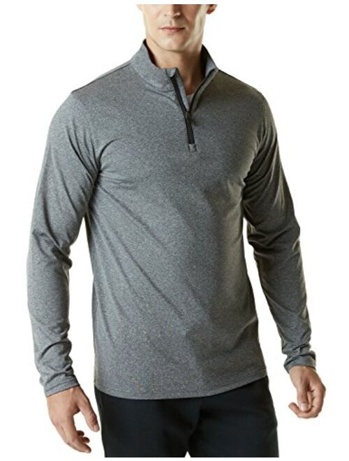 TSLA Men's Winterwear Sporty Slim Fit 1/4 Zip Fleece Lining Sweatshirt