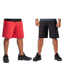 DEVOPS Men's 2 Pack Cool Chain 10-inch Loose-Fit Workout Training Shorts