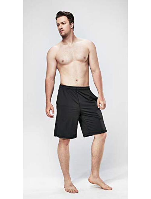 DEVOPS Men's 2 Pack Cool Chain 10-inch Loose-Fit Workout Training Shorts