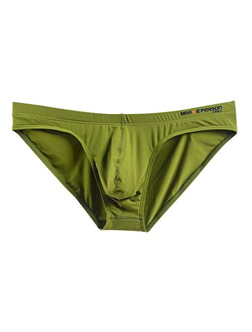 Mendove Men's Nylon Solid Contour Pouch Bikini Swimsuit