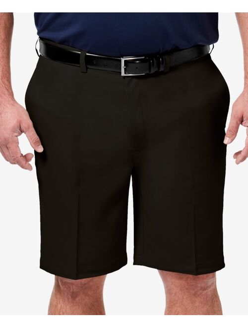 Haggar Men's Cool 18 Pro Straight Fit 4-Way Stretch Flat Front Expandable Waist Short with Big & Tall Sizes