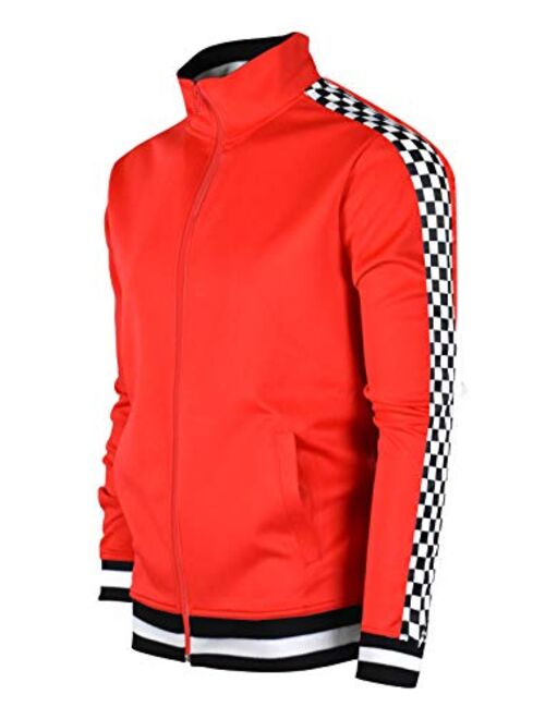 Screenshotbrand Mens Hip Hop Premium Slim Track Jacket - Side Taping