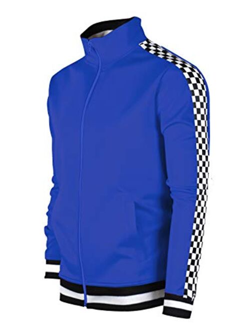 Screenshotbrand Mens Hip Hop Premium Slim Track Jacket - Side Taping