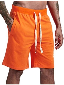 Arloesi Men's Casual Cotton Athletic Shorts