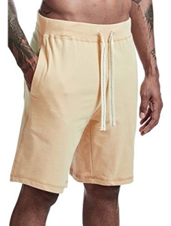 Arloesi Men's Casual Cotton Athletic Shorts