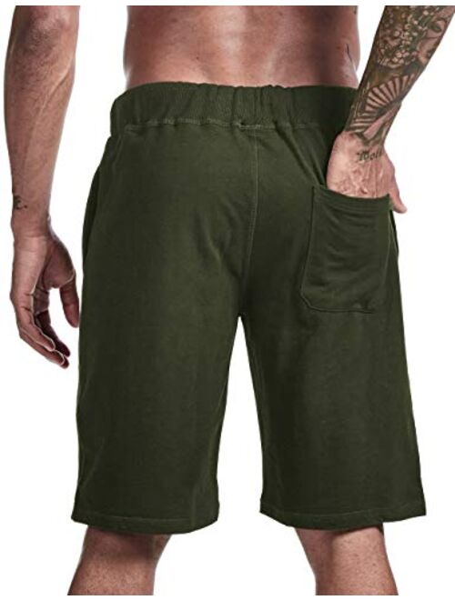 Arloesi Men's Casual Cotton Athletic Shorts