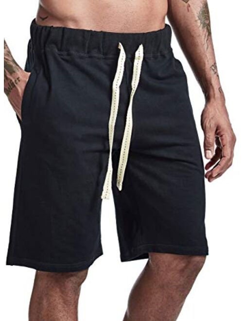 Arloesi Men's Casual Cotton Athletic Shorts