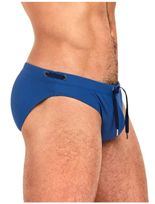 MIZOK Men's Swimwear Bikini Swimming Briefs Pad Swimsuits Board Surf Shorts Trunks