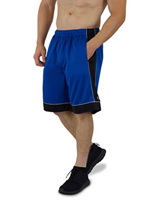 Men's Premium Active Athletic Performance Shorts with Pockets - 5 Pack