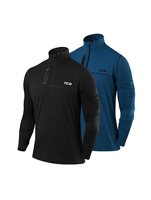 TCA Men's Fusion Pro Quickdry Long Sleeve Half-Zip Running Shirt