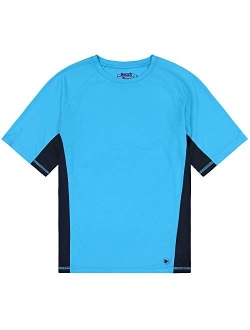 Beach Bros. Men's UPF 50+ Swim Shirt - Short Sleeve Quick Dry Rashguard