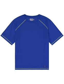 Beach Bros. Men's UPF 50+ Swim Shirt - Short Sleeve Quick Dry Rashguard