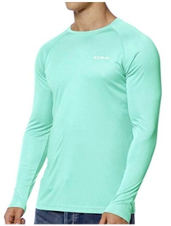 EZRUN Men's UPF 50+ UV Protection Shirts Lightweight Sun Protection Shirt Quick Dry Mens Swim Shirt Rash Guard