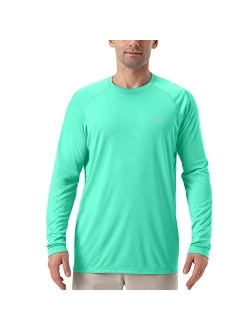 Men's UPF 50+ UV Sun Protection Hoodie Long Sleeve Rash Guard Hiking Fishing Swim T Shirt