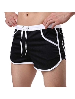 Rexcyril Men's Running Workout Bodybuilding Gym Shorts Athletic Sports Casual Short Pants