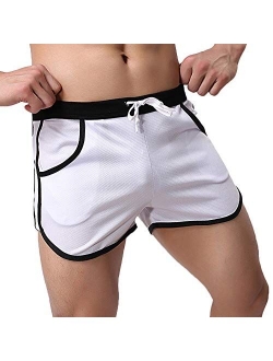 Rexcyril Men's Running Workout Bodybuilding Gym Shorts Athletic Sports Casual Short Pants