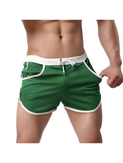 Rexcyril Men's Running Workout Bodybuilding Gym Shorts Athletic Sports Casual Short Pants