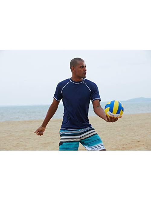 Men's UPF 50+ Rashguard Swim Tee Short Sleeve Sun Shirt Swimwear Swim Shirts