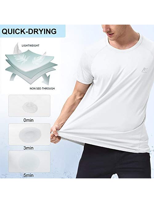 Men's UPF 50+ UV Sun Protection T Shirts, Quick Dry Short Sleeve Swim Shirt Athletic Tee Rash Guard Workout Sport Running